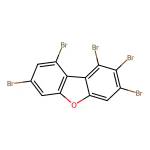 1,2,3,7,9-pentabromo-dibenzofuran structure