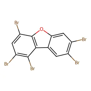 1,2,4,7,8-pentabromo-dibenzofuran structure