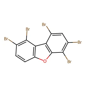 1,3,4,8,9-pentabromo-dibenzofuran structure