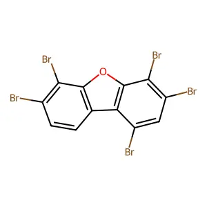 1,3,4,6,7-pentabromo-dibenzofuran structure