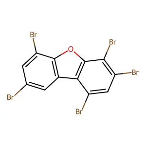 1,3,4,6,8-pentabromo-dibenzofuran structure