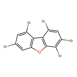 1,3,4,7,9-pentabromo-dibenzofuran structure