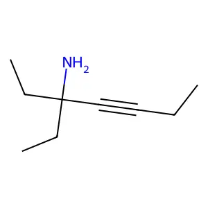 3-ethylhept-4-yn-3-amine structure