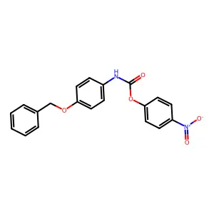 (4-nitrophenyl) N-(4-phenylmethoxyphenyl)carbamate structure