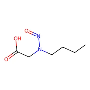 2-[butyl(nitroso)amino]acetic acid structure