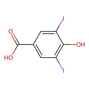 4-Hydroxy-3,5-diiodobenzoic acid structure