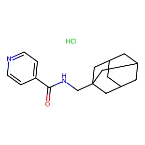 N-(1-Adamantylmethyl)isonicotinamide hydrochloride structure