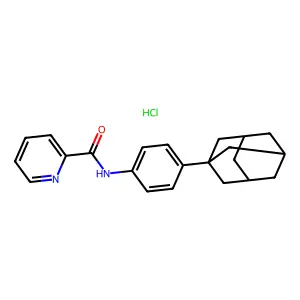 Picolinamide, N-(p-(1-adamantyl)phenyl)-, hydrochloride structure