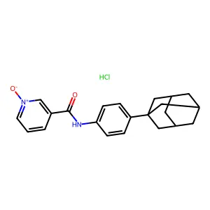 Nicotinamide, N-(p-(1-adamantyl)phenyl)-, 1-oxide, hydrochloride structure