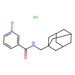 N-(1-adamantylmethyl)-1-oxidopyridin-1-ium-3-carboxamidehydrochloride structure