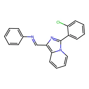 1-[3-(2-chlorophenyl)imidazo[1,5-a]pyridin-1-yl]-N-phenylmethanimine structure