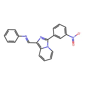1-[3-(3-nitrophenyl)imidazo[1,5-a]pyridin-1-yl]-N-phenylmethanimine structure