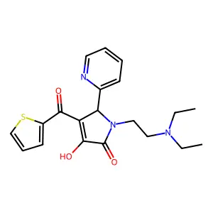 1-(2-(diethylamino)ethyl)-3-hydroxy-5-(pyridin-2-yl)-4-(thiophene-2-carbonyl)-1H-pyrrol-2(5H)-one structure