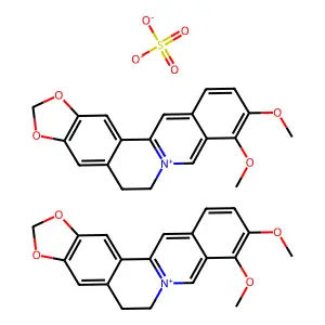 Berberine sulphate structure