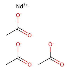 Neodymium triacetate structure