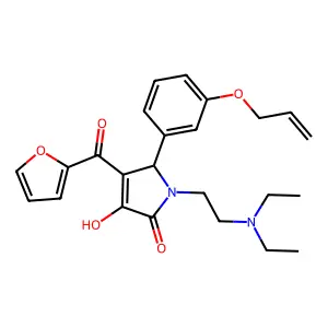 1-[2-(diethylamino)ethyl]-3-(furan-2-carbonyl)-4-hydroxy-2-(3-prop-2-enoxyphenyl)-2H-pyrrol-5-one structure