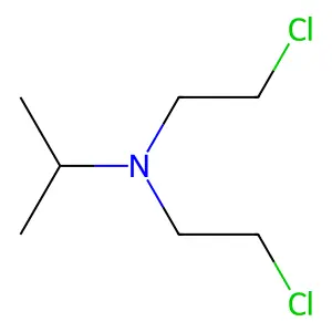 N,N-bis(2-chloroethyl)propan-2-amine structure