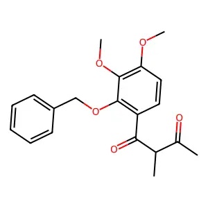 1-(3,4-dimethoxy-2-phenylmethoxyphenyl)-2-methylbutane-1,3-dione structure