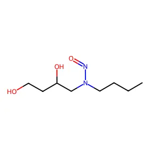 N-Butyl-N-(2,4-dihydroxybutyl)nitrosamine structure