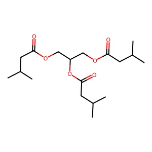 Butanoic acid, 3-methyl-, 1,1',1''-(1,2,3-propanetriyl) ester structure