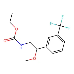 ethyl N-[2-methoxy-2-[3-(trifluoromethyl)phenyl]ethyl]carbamate structure