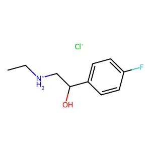 ethyl-[2-(4-fluorophenyl)-2-hydroxyethyl]azanium chloride structure
