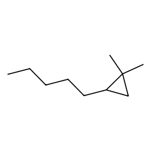 1,1-Dimethyl-2-pentylcyclopropane structure