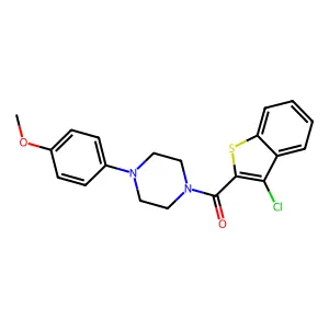 1-(3-chloro-1-benzothiophene-2-carbonyl)-4-(4-methoxyphenyl)piperazine structure