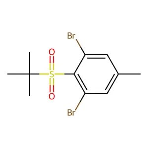 1,3-dibromo-2-tert-butylsulfonyl-5-methylbenzene structure