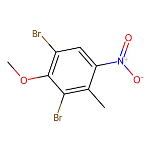 1,3-dibromo-2-methoxy-4-methyl-5-nitrobenzene structure