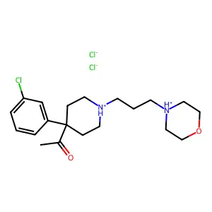 Ethanone, 1-(4-(3-chlorophenyl)-1-(3-(4-morpholinyl)propyl)-4-piperidinyl)-, dihydrochloride structure