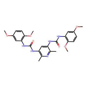 1-(2,5-dimethoxyphenyl)-3-[5-[(2,5-dimethoxyphenyl)carbamoylamino]-2,6-dimethylpyridin-3-yl]urea structure