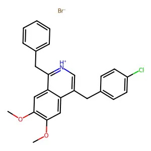 Dimethoxy-6,7 benzyl-1 para-chlorobenzyl-4 isoquinoleine bromhydrate [French] structure