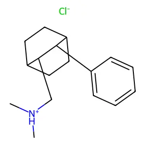 dimethyl-[[(2R,3S)-3-phenyl-2-bicyclo[2.2.2]octanyl]methyl]azanium chloride structure