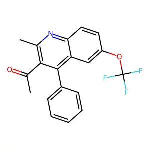 1-[2-methyl-4-phenyl-6-(trifluoromethoxy)quinolin-3-yl]ethanone structure