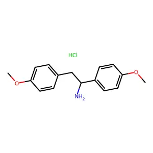 1,2-bis(4-methoxyphenyl)ethanamine;hydrochloride structure