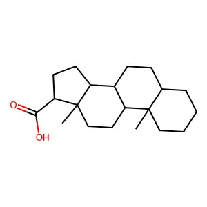 10,13-dimethyl-2,3,4,5,6,7,8,9,11,12,14,15,16,17-tetradecahydro-1H-cyclopenta[a]phenanthrene-17-carboxylic acid structure