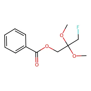 (3-fluoro-2,2-dimethoxypropyl) benzoate structure