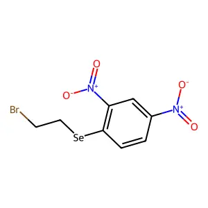1-(2-bromoethylselanyl)-2,4-dinitrobenzene structure