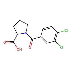 1-(3,4-dichlorobenzoyl)pyrrolidine-2-carboxylic acid structure