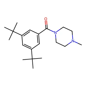 1-(3,5-ditert-butylbenzoyl)-4-methylpiperazine structure
