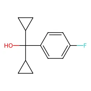 dicyclopropyl-(4-fluorophenyl)methanol structure