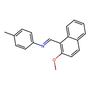 1-(2-methoxynaphthalen-1-yl)-N-(4-methylphenyl)methanimine structure