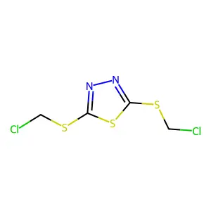 1,3,4-thiadiazole, 2,5-bis[(chloromethyl)thio]- structure