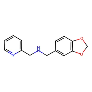 1-(1,3-benzodioxol-5-yl)-N-(pyridin-2-ylmethyl)methanamine structure