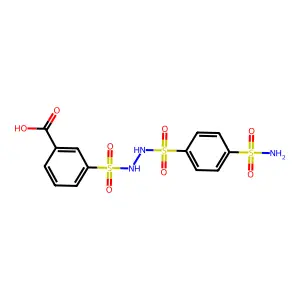 Compound C13H13N3O8S3 structure