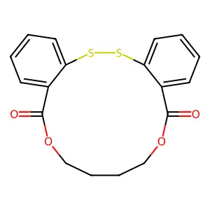 11,16-dioxa-2,3-dithiatricyclo[16.4.0.04,9]docosa-1(22),4,6,8,18,20-hexaene-10,17-dione structure