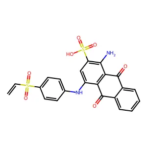 1-amino-4-(4-ethenylsulfonylanilino)-9,10-dioxoanthracene-2-sulfonic acid structure
