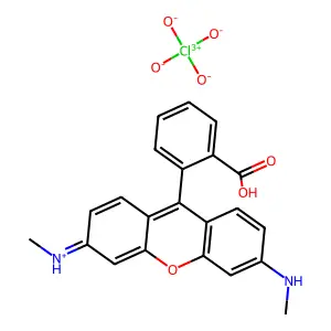 Rhodamine 116 perchlorate structure