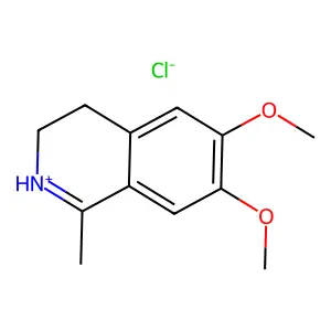 6,7-dimethoxy-1-methyl-3,4-dihydroisoquinolin-2-ium chloride structure